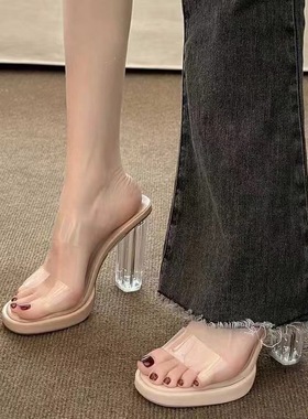 High heels womens summer waterproof platform sandals slipper