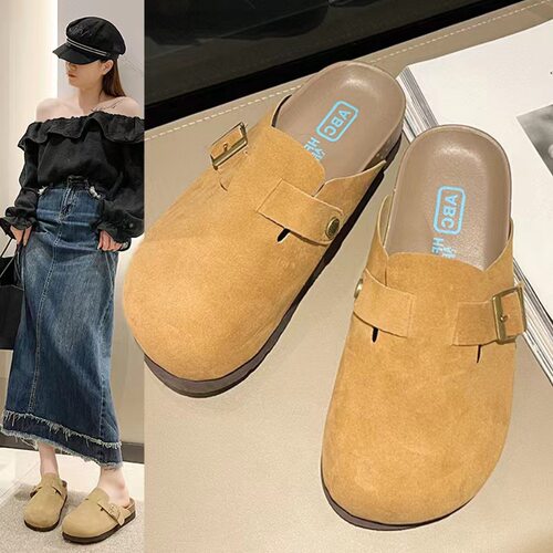 Boken shoes women's year thick soled Boken half slippers