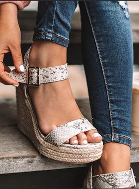 сандалии凉鞋坡跟大码43women wedge sandals big size43