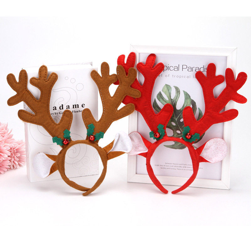 Christmas Antlers Brown Ears Antlers Bells Antlers Hairbands