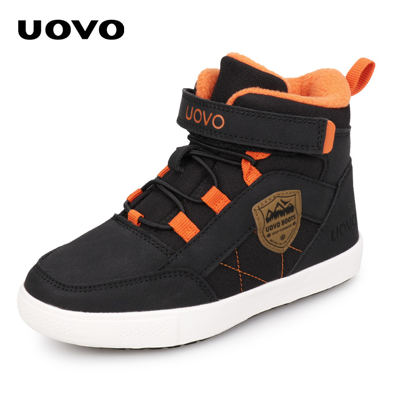 男童板鞋秋冬新款儿童运动休闲加绒保暖高帮靴子防水防滑时尚潮鞋