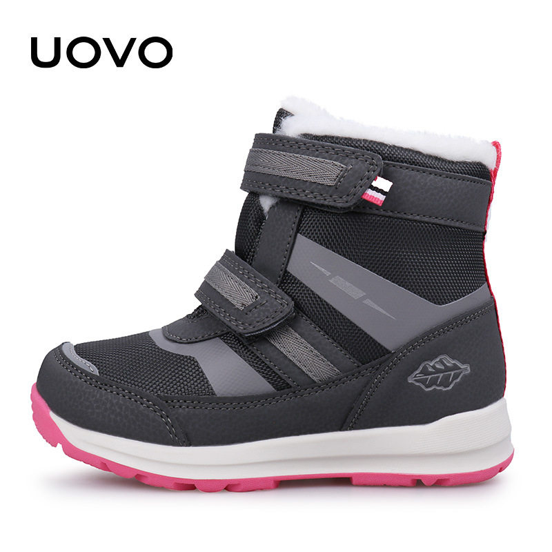 儿童羊毛雪地靴加绒加厚保暖防滑雪靴女童户外运动防水靴子男童潮
