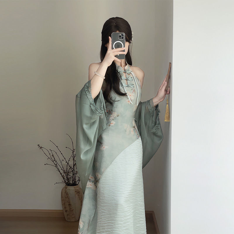 2025新款中式改良温婉印花套装