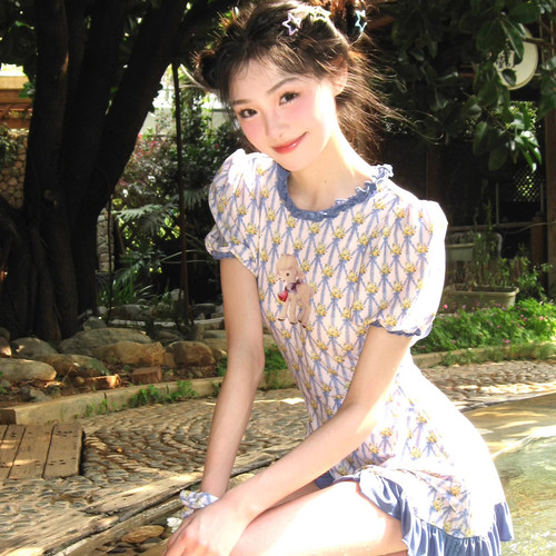 2023新款连体裙式泳衣女夏季