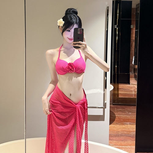 绝美海岛度假长裙比基尼纯欲风