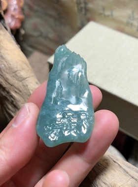 翡翠山水独钓寒江雪 可售