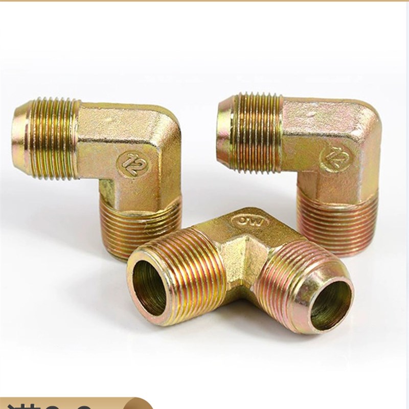 高压液压碳钢英制转换直角外丝接头弯头变径AD型90度2/3/4/6分1寸