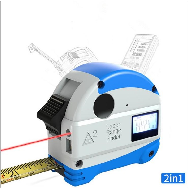 激光卷尺电子多功能红外线测量高精度不锈钢卷尺5米尺子木工