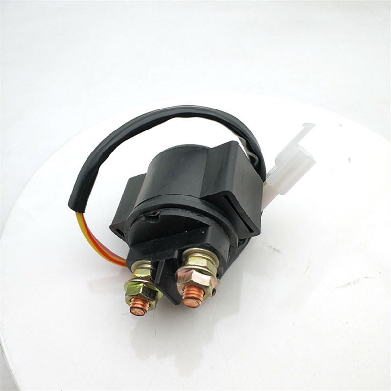摩托车地平线小忍者趴赛12继电器磁吸12V启动打火通电开关