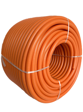 PA尼龙橙色塑料波纹管V0阻燃绝缘穿线软管新能源汽车线束套管电线