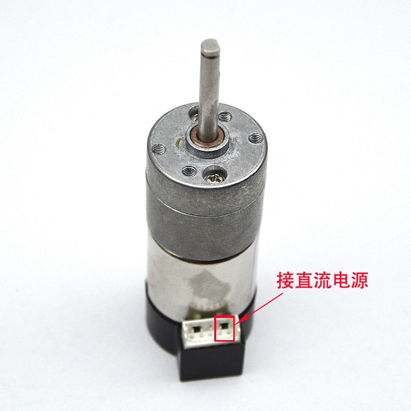 全金属齿a轮25MM减速电机3V6V12V24V马达低速大扭矩编码器脉冲反