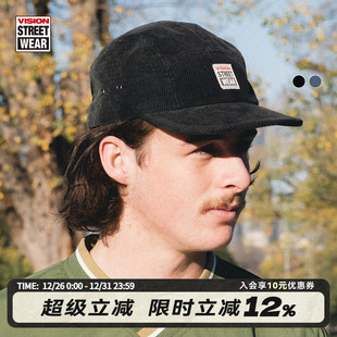 复古BOGO灯芯绒五片帽软顶棒球帽男女秋新款 VISION官方 美式