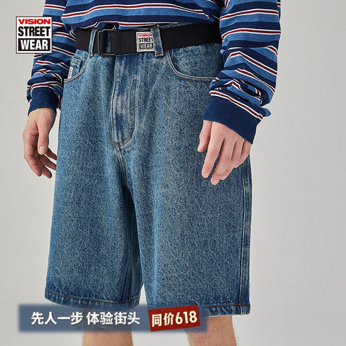 VISION水洗牛仔短裤