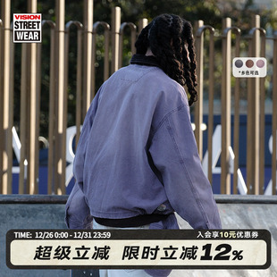 外套底特律夹克男女秋新款 复古水洗做旧工装 美式 VISION官方