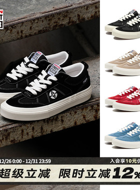 VISION官方 CHOPPER经典复古T字头反毛皮男女帆布鞋美式滑板鞋4色