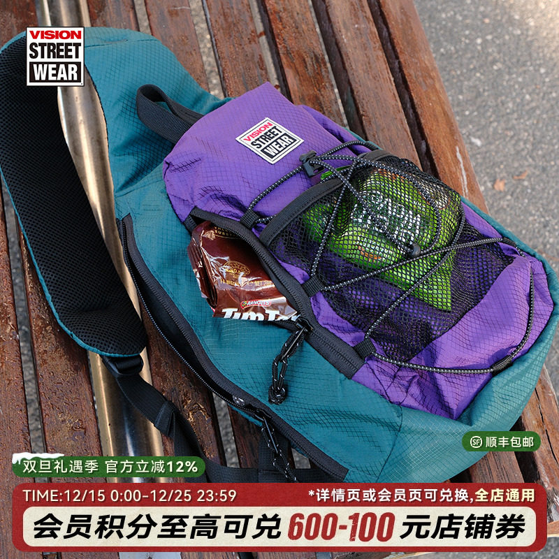 VISION官方 街头潮流斜挎包轻薄便捷户外骑行多功能弓箭包3色新款