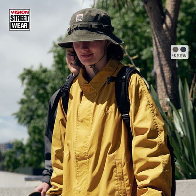 VISION官方 美式复古经典BOGO水洗户外可调节斜纹渔夫帽