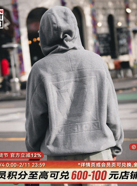 VISION官方 美式街头宽松拉链摇粒绒连帽立领外套男女秋新款2色