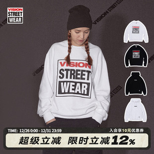 VISION官方 CLASSIC系列BOXLOGO街头潮流男女连帽套头卫衣多色