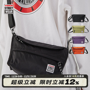 美式 男女同款 复古超轻斜挎包 胸包 潮流背包 VISION官方