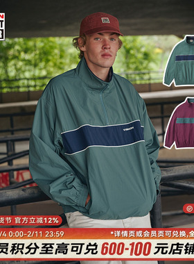 VISION官方  美式复古撞色半拉链套头立领防风夹克2色男女秋新