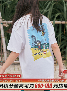 VISION童装 复刻历史图案Psycho beach holiday短袖T恤男女同款