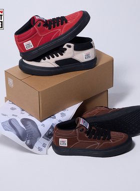 VISION官方  CONCAVE多色街头中帮翻毛皮运动滑板鞋男女