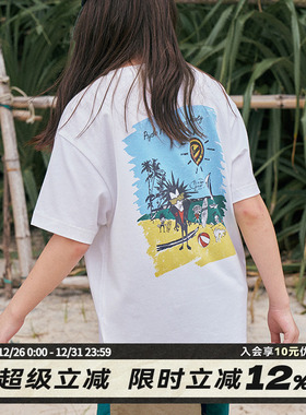 VISION童装 复刻历史图案Psycho beach holiday短袖T恤男女同款