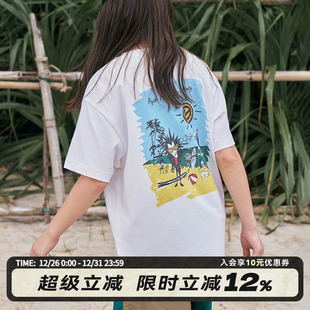 T恤男女同款 VISION童装 holiday短袖 beach 复刻历史图案Psycho