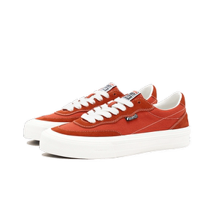 VISION官方 FLAT TOP西柚色低帮翻毛皮帆布鞋男女街头运动滑板鞋