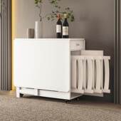 工厂直发 岩板折叠餐桌椅组合奶油风家用小户型现代可移动 香港