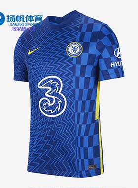 Nike/耐克正品21-22赛季切尔西主场男子球衣短袖T恤CV7889-409