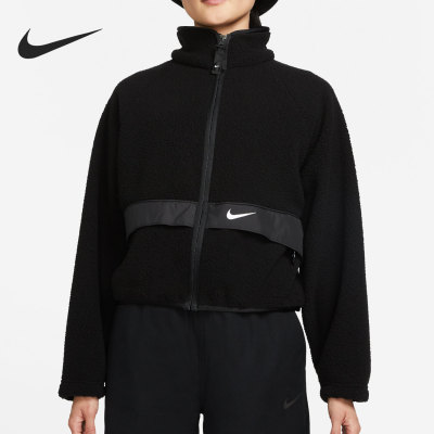 耐克正品女子起绒立领保暖外套