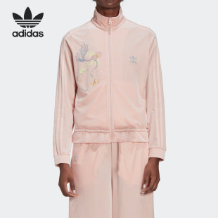 Chen联名女子丝绒外套GM8744 三叶草Angel Adidas 阿迪达斯正品