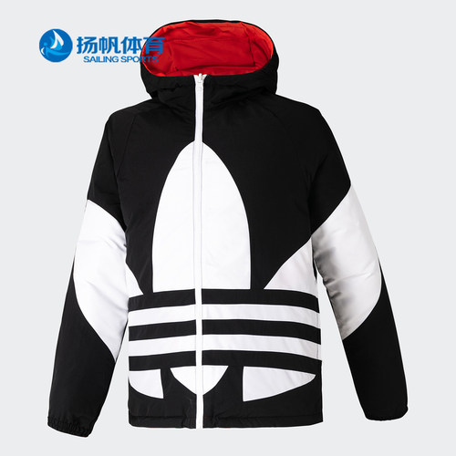 阿迪达斯男子冬季运动双面羽绒服
