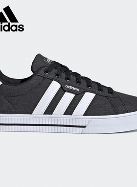 Adidas/阿迪达斯正品男秋季新款帆布鞋黑色休闲鞋板鞋FW7033
