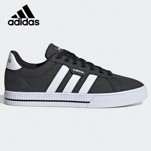 Adidas/阿迪达斯正品男秋季新款帆布鞋黑色休闲鞋板鞋FW7033