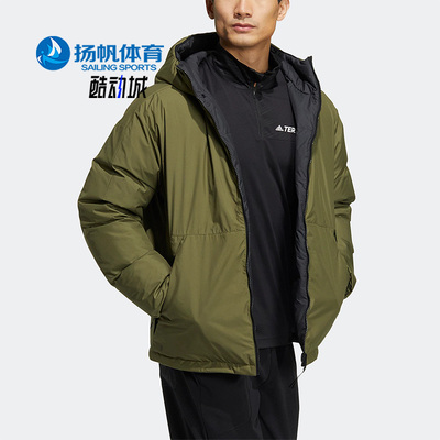 阿迪达斯男子双面穿保暖羽绒服