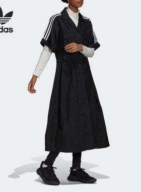 Adidas/阿迪达斯正品三叶草女子翻领运动宽松连衣裙 H15785