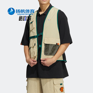 阿迪达斯正品 夏季 三叶草 男子运动马甲背心HR6442 Adidas VEST