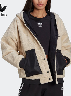 Adidas/阿迪达斯正品三叶草新款女子两面穿休闲外套 H39019