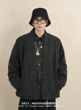 SELLMOON冬季民国风复古棉服针织开衫百搭宽松休闲道袍大码可穿