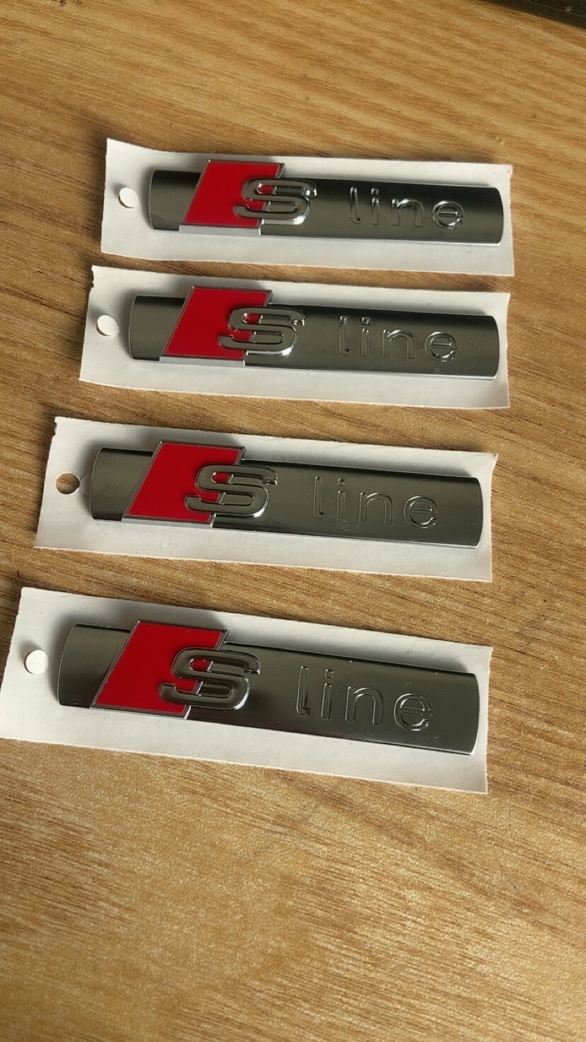原厂原装侧标A4LA3A5A6LQ5Q7运动车标叶子板标改装装饰SLine侧标