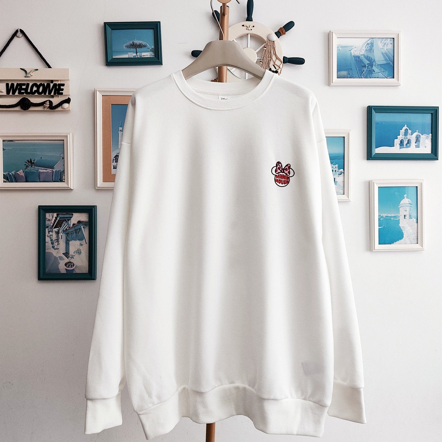 日单卡通米妮刺绣卫衣新春款3D印花清新减龄休闲风女士潮流上衣,女装/女士精品,卫衣/绒衫,淘宝优惠券,粉丝福利购,淘宝优惠卷