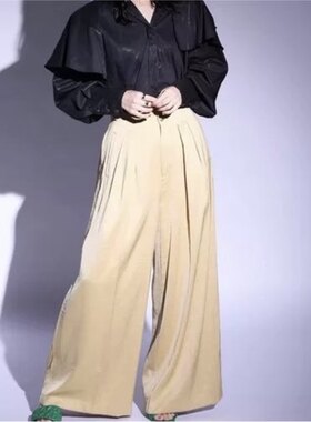 384 贵S牌li mue 阔腿裤 14000日元 62-79腰围102长