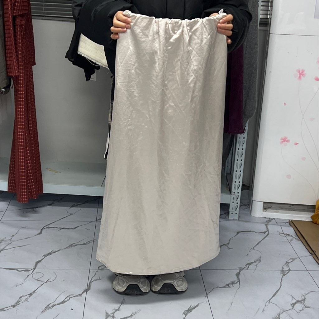 11，缎面弹力腰围半身裙92长