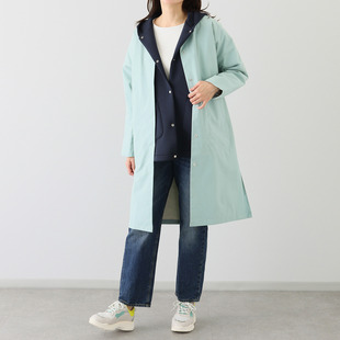 棉服 圆领按扣宽松保暖女通勤气质中长款 D03031日单3.2W 秋冬新款