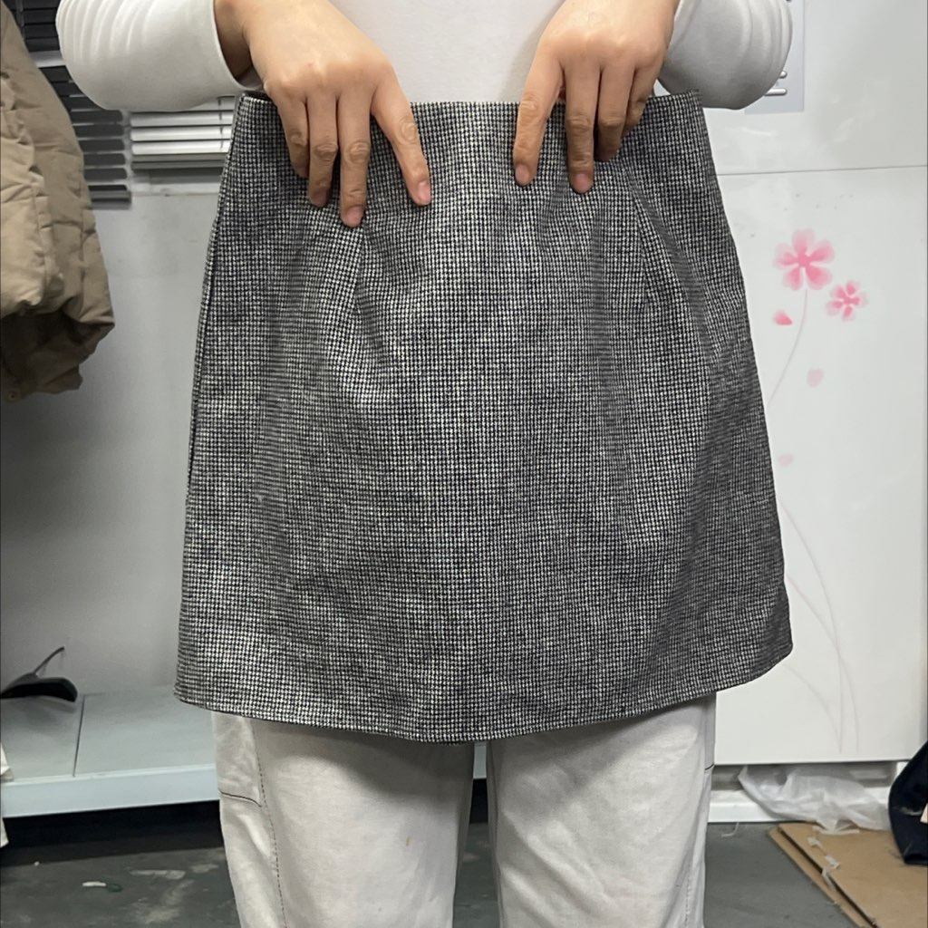 287，M j 千鸟格半身裙，含羊毛 62-84腰围42长,女装/女士精品,半身裙,淘宝优惠券,粉丝福利购,淘宝优惠卷