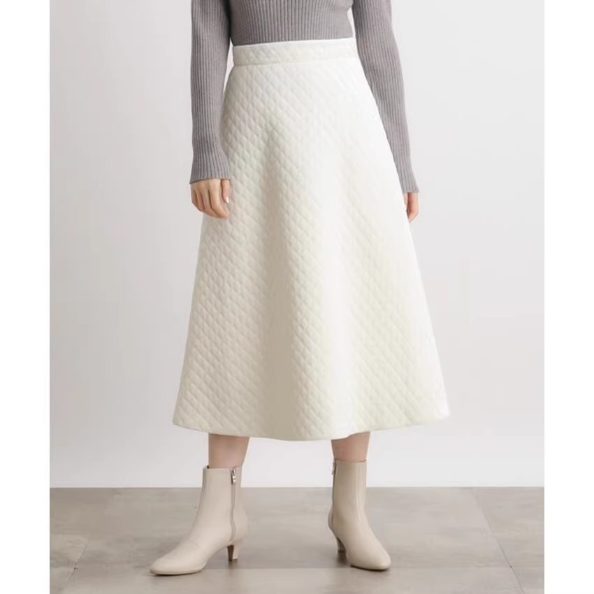 D07056日单秋冬款客供料隐形拉链高腰显瘦A字裙女气质长款半身裙