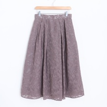 D09006日单客供料后松紧高腰显瘦A字女气质优雅长款提花半身裙